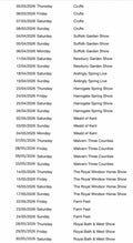 2026 Show List